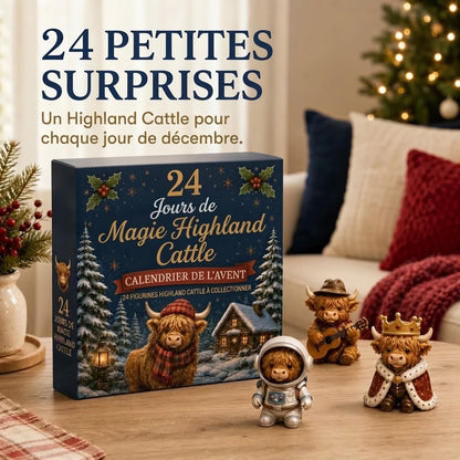 Calendrier de l’Avent 4 jours avec vache Highland