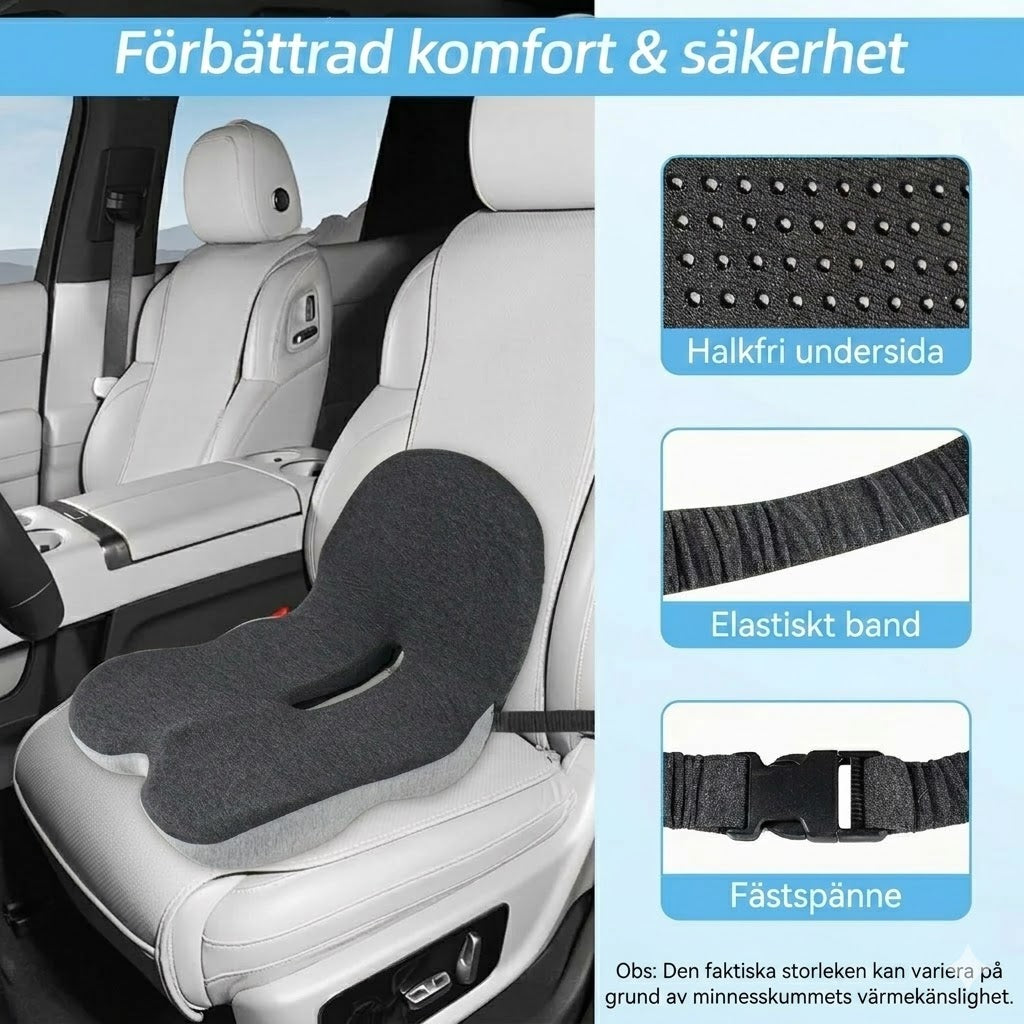 Coussin d'assise antidérapant en mousse à mémoire de forme