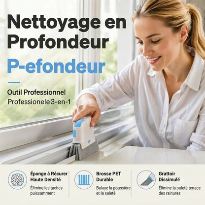 Nettoyeur multifonction 3 en 1 pour rails et interstices