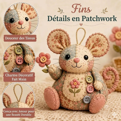 Kit DIY complet pour souris en patchwork - Tout le matériel inclus