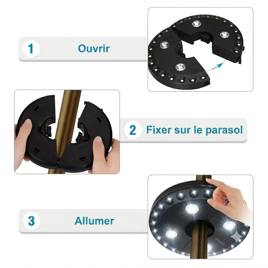 UMINA Lampe de parasol à 28 LED