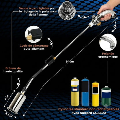 Désherbeur Thermique au Propane avec Allumage Piézo