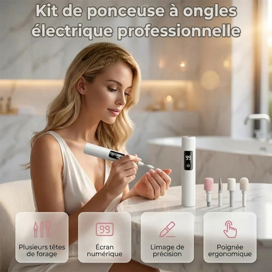 Ponceuse à ongles électrique avec réglage numérique de la vitesse