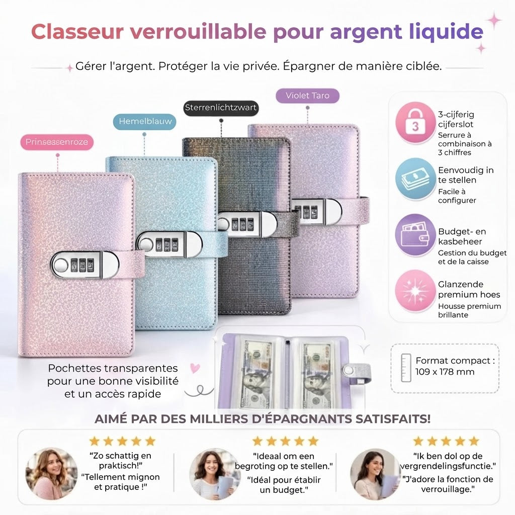 Classeur d’épargne avec serrure à code