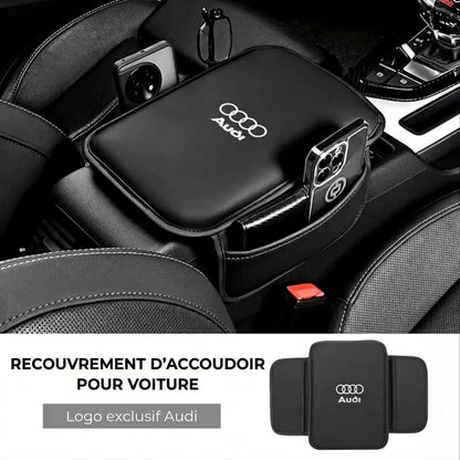 Housse d’accoudoir pour console centrale de voiture avec poches latérales