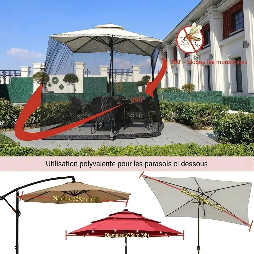 Écran de table pour parasol