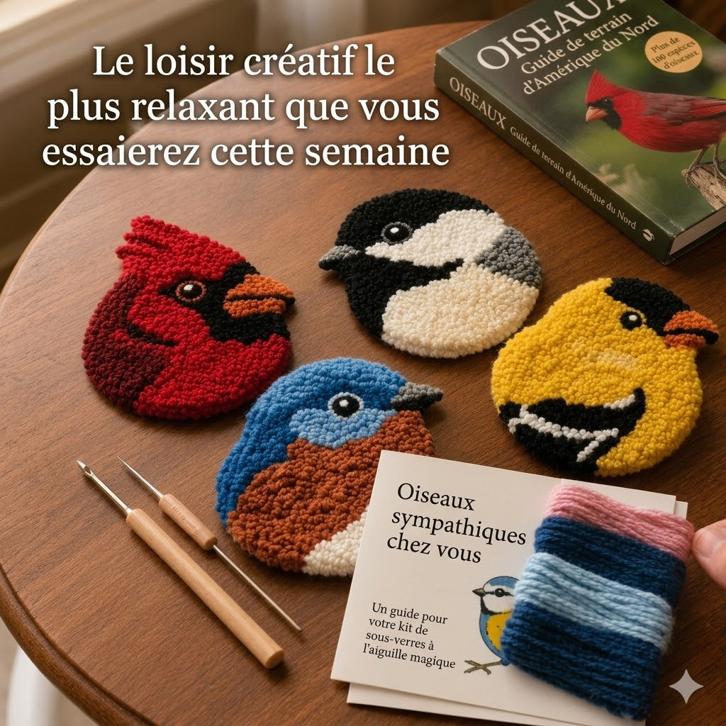 Kit de broderie DIY créatif pour dessous-de-verre