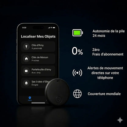 GP90 - Traceur GPS intelligent sans abonnement (Android/Apple)