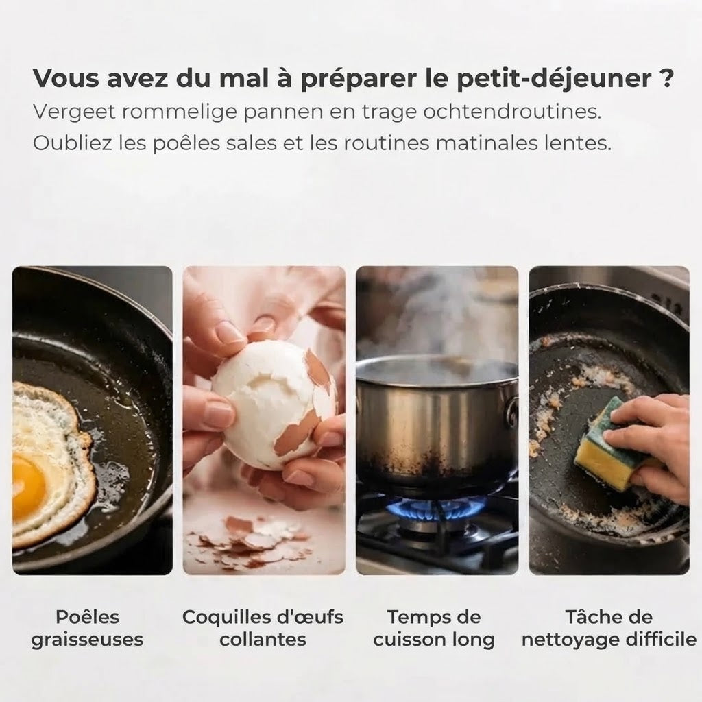 Cuiseur à œufs pour micro-ondes avec couvercle et poignée