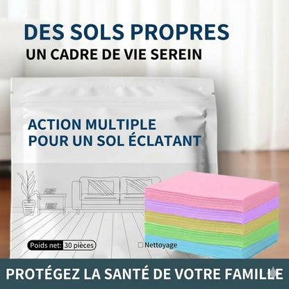 Feuilles de nettoyage multi-effets pour sols (paquet de 100)