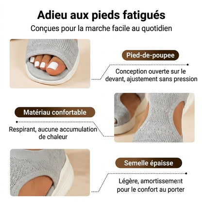 Sandales confortables pour femmes – Respirantes et légères