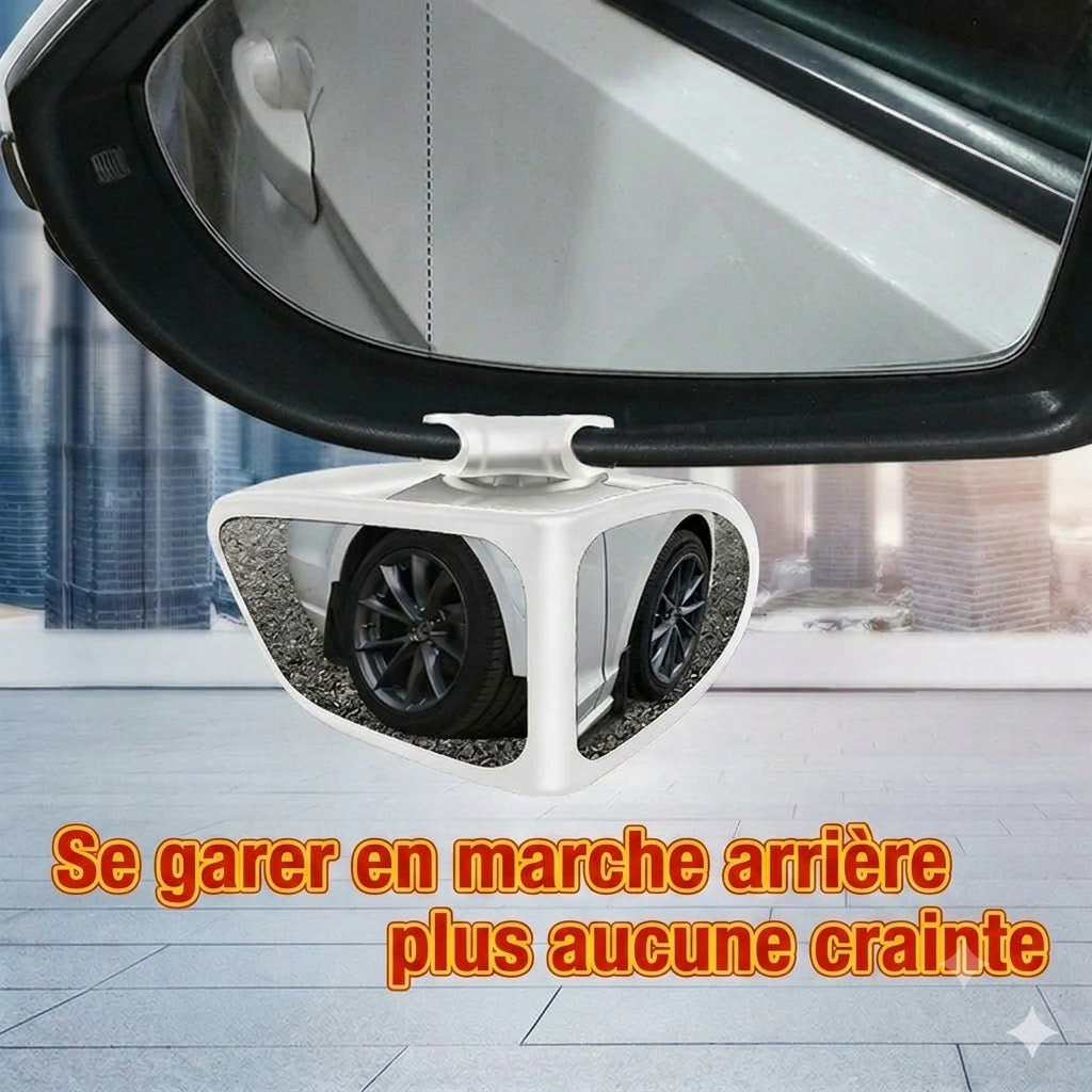 Rétroviseur double lentille avec vue d'angle mort réglable à 360°