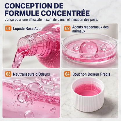 Nettoyant lave-linge 4 en 1 contre les poils d’animaux et les mauvaises odeurs