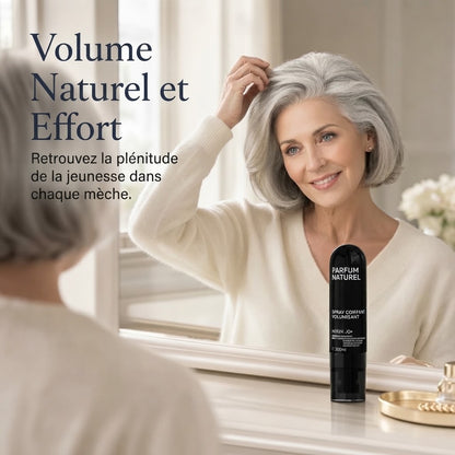 Spray volumisant parfum pêche pour cheveux fins