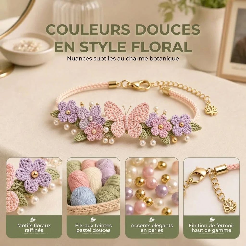 Kit de crochet DIY pour bracelets