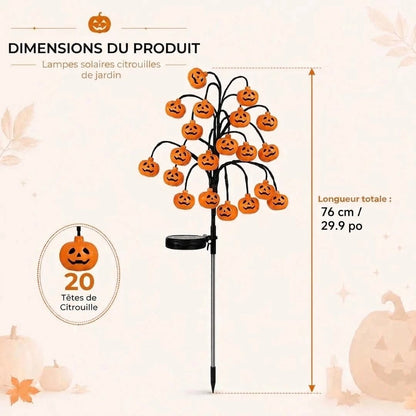Lampes de jardin solaires en forme de citrouille