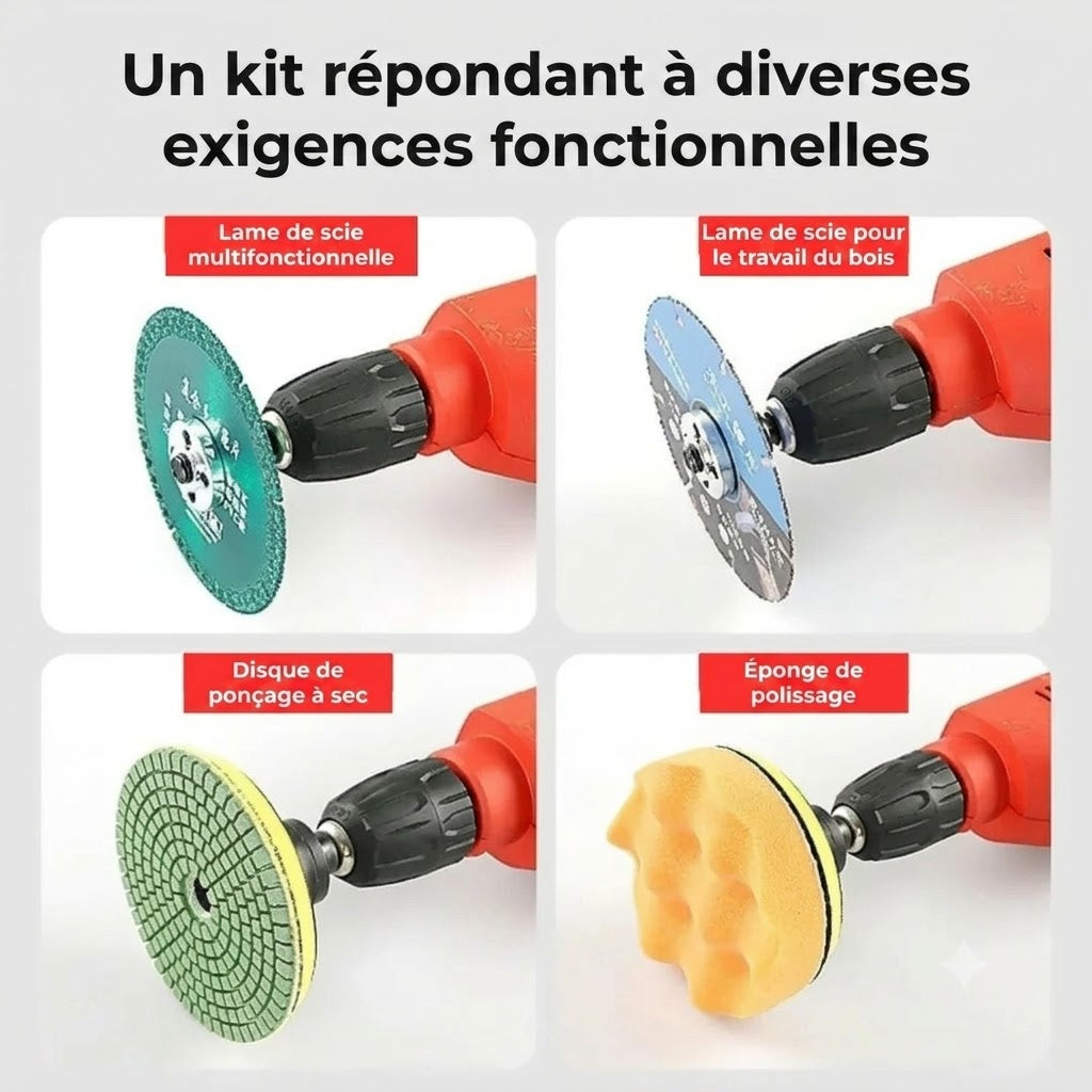 Kit de transformation de perceuse pour le meulage