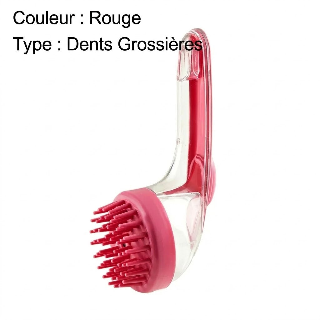 Brosse de bain pour animaux avec long manche et distributeur de shampoing