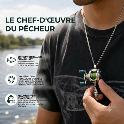 Collier avec canne à pêche miniature