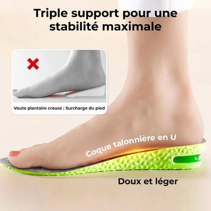 Semelles rehaussantes avec coussin d’air 1 paire