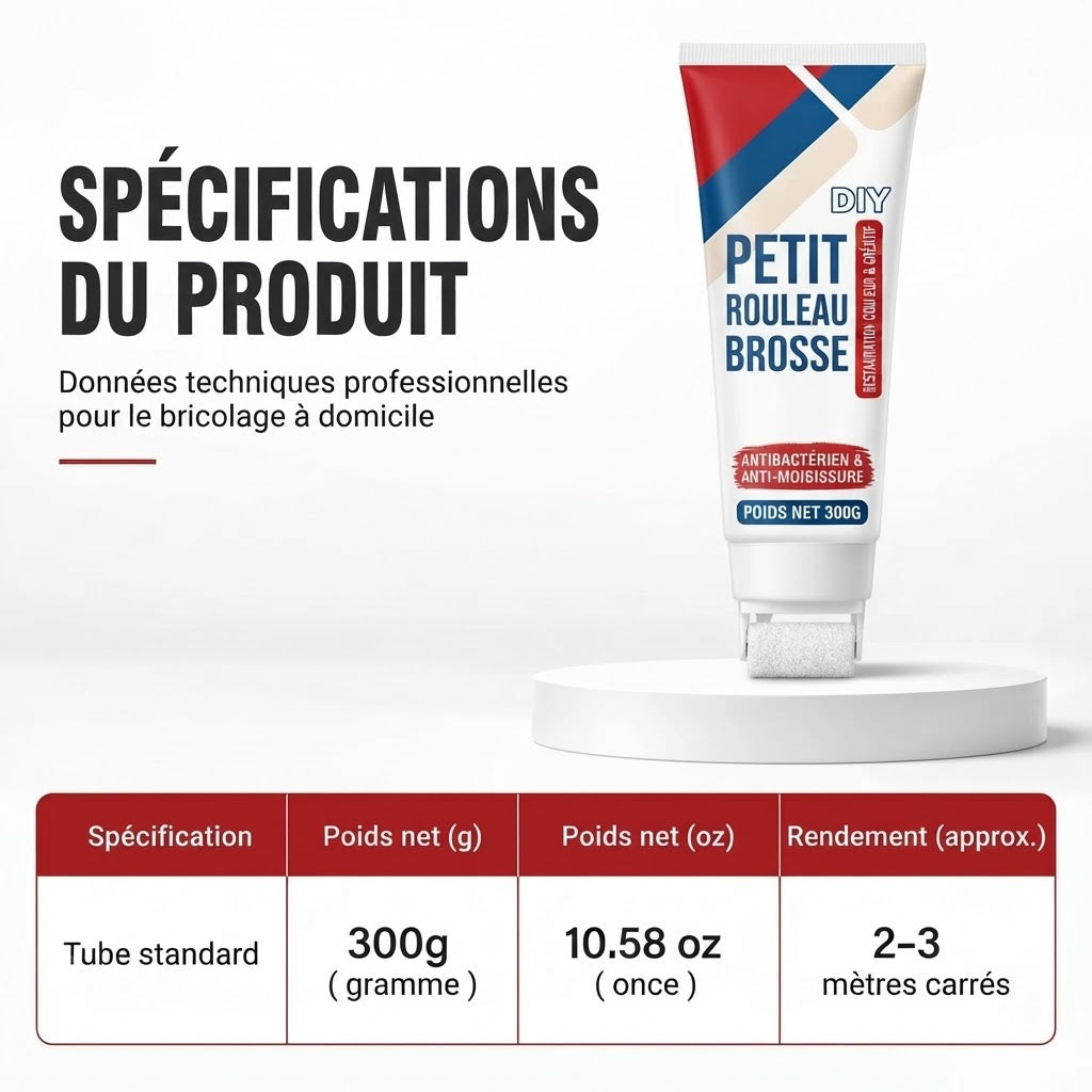 Pâte de réparation murale étanche avec rouleau