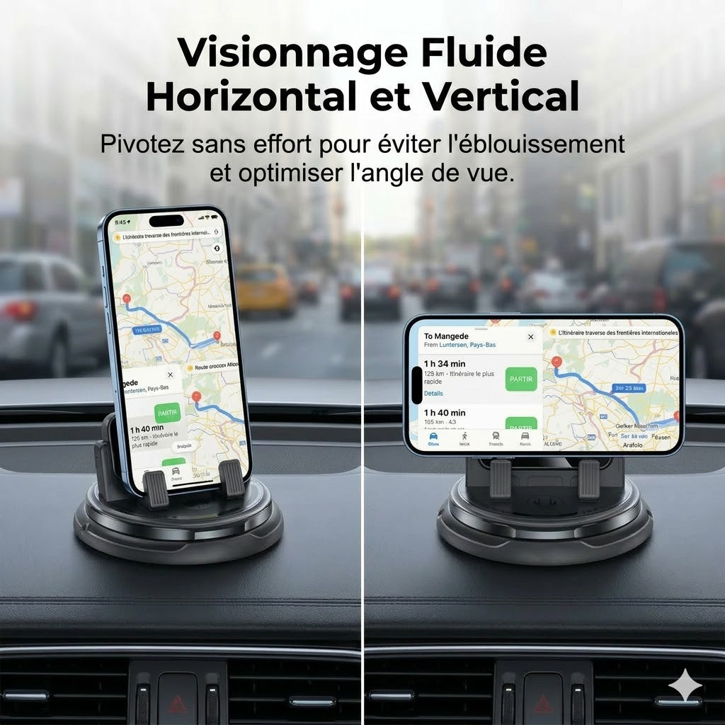 Support de téléphone rotatif à 360° pour tableau de bord