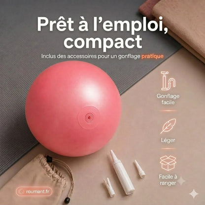 Ballon de pilates 15 cm – anti-éclatement, antidérapant en nid d'abeille, portable