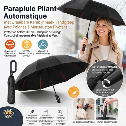 Parapluie tempête automatique avec protection UV