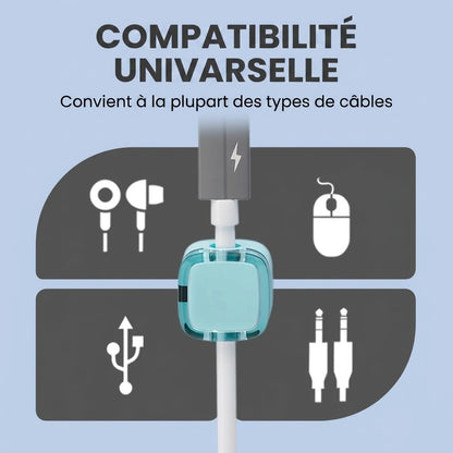 Clip de câble adhésif pour surfaces lisses