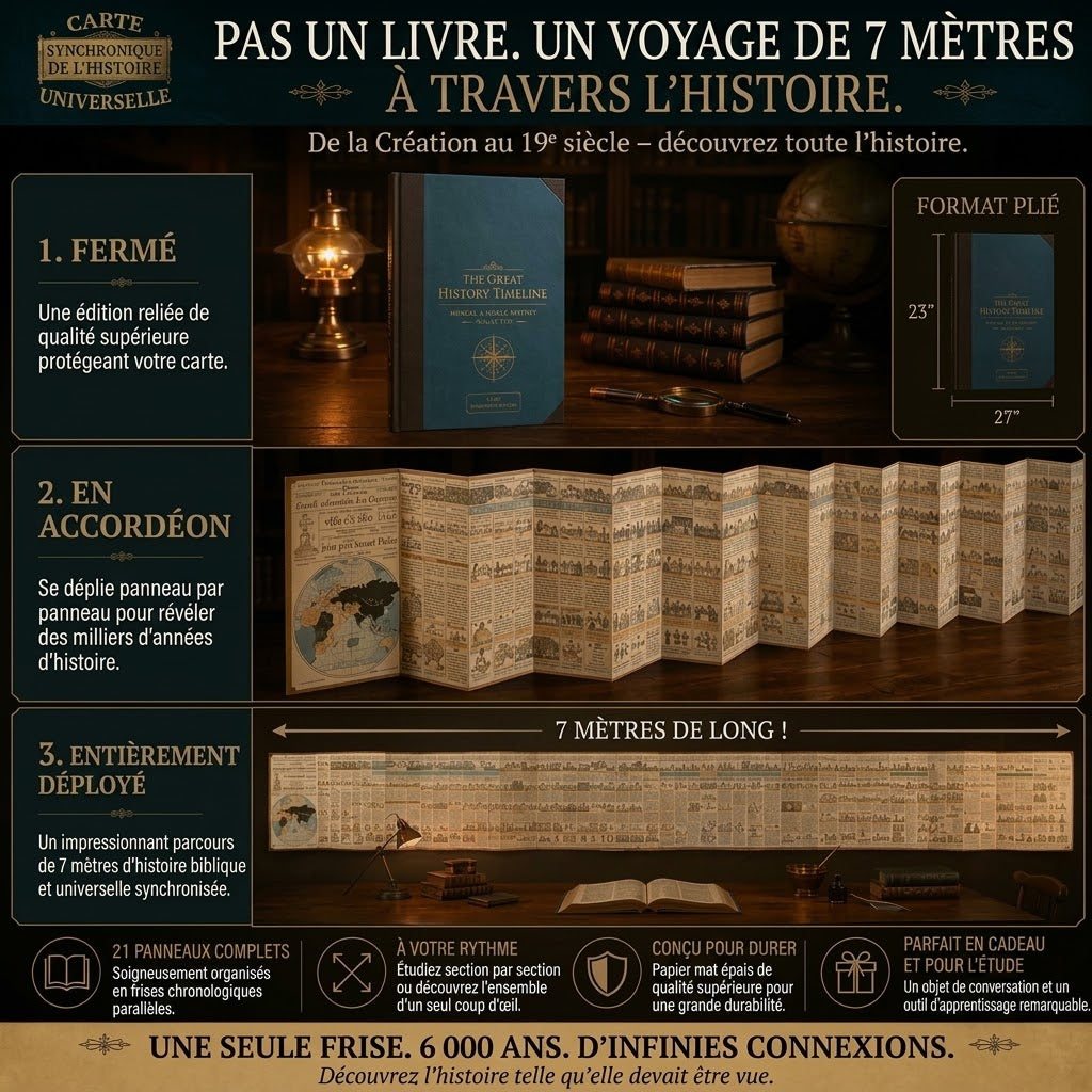 Carte chronologique historique dépliable