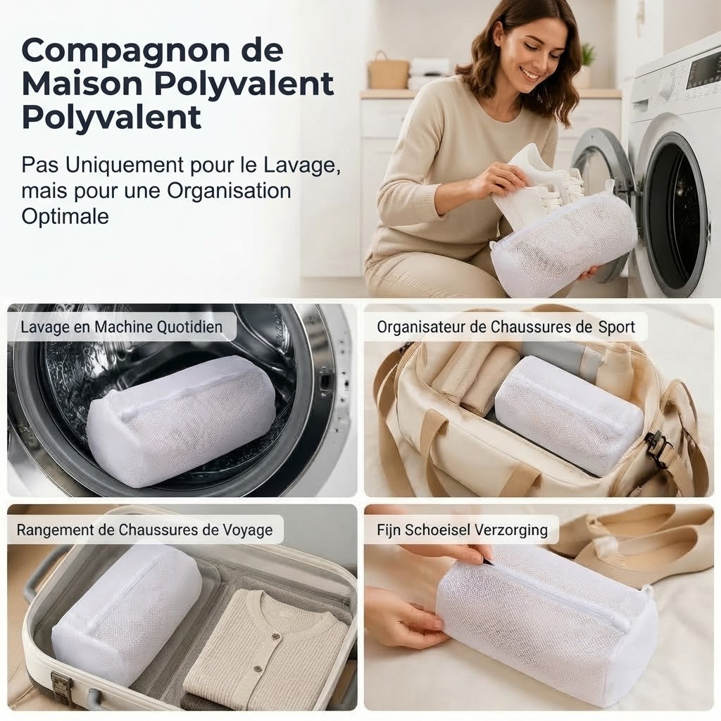 Sac de lavage en maille pour chaussures en machine