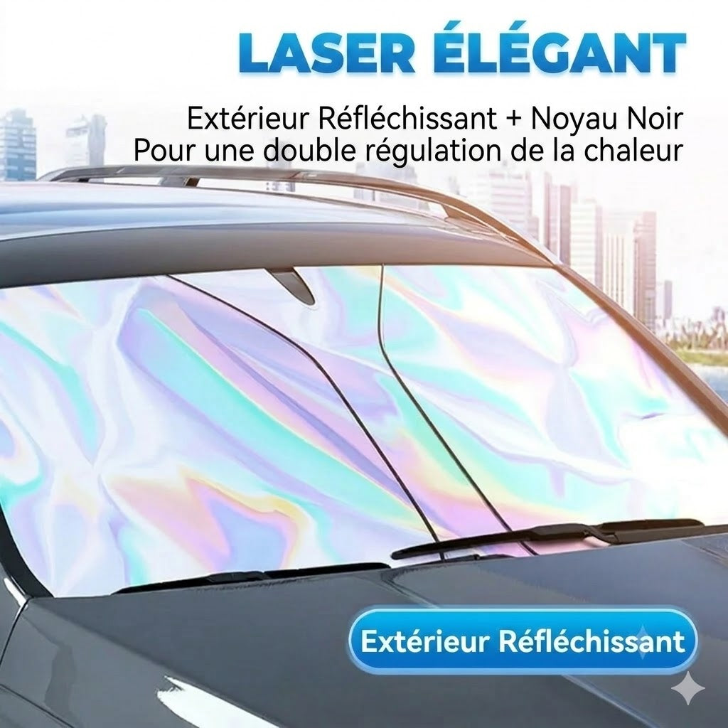 Pare-soleil pour voiture avec revêtement réfléchissant en aluminium contre la chaleur extrême