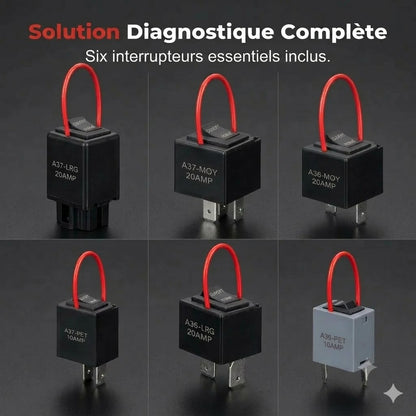 Kit de test pour relais automobiles avec câbles de démarrage