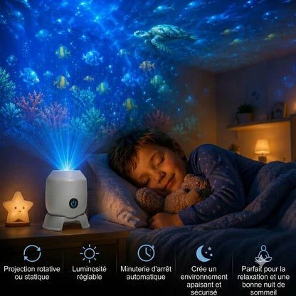 OceanWave Projecteur Océanique avec Éclairage LED Rotatif