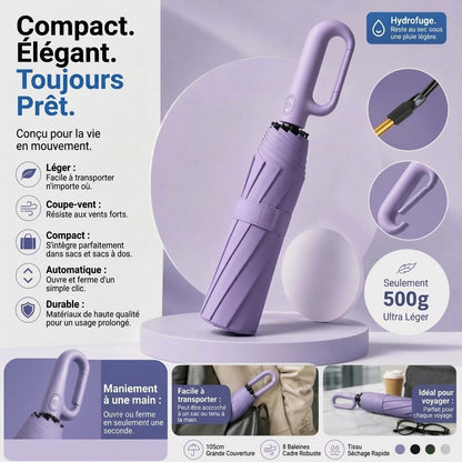 Parapluie tempête automatique avec protection UV