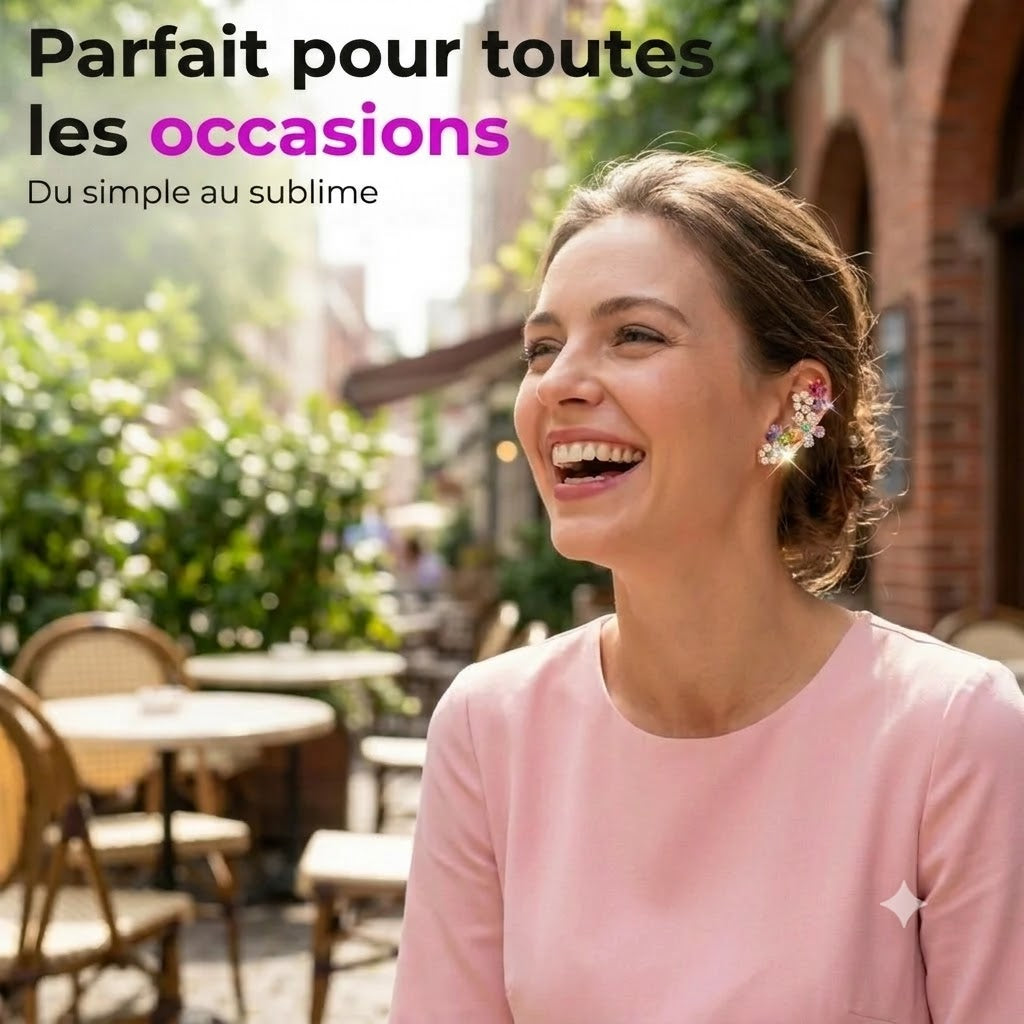 Lot de 2 boucles d’oreilles fleur