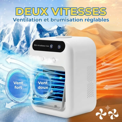 Rafraîchisseur d’Air Portable 3-en-1 avec Refroidissement Sans Fil et Air Frais
