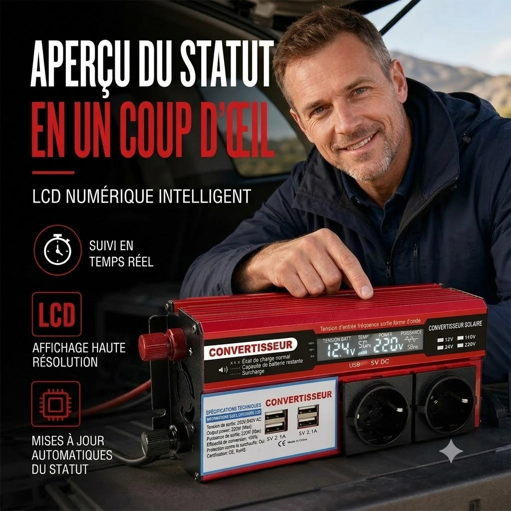 Convertisseur Voiture 12 V vers 230 V