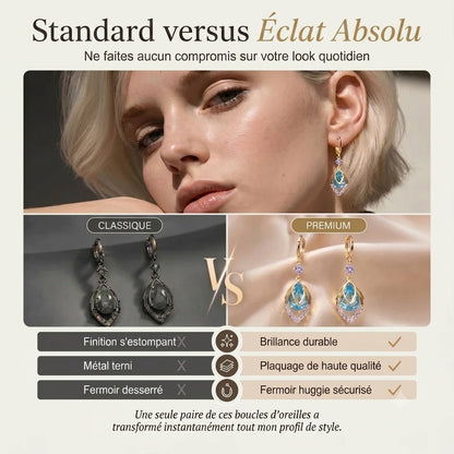 Boucles d’Oreilles Pendantes Bleu Ciel