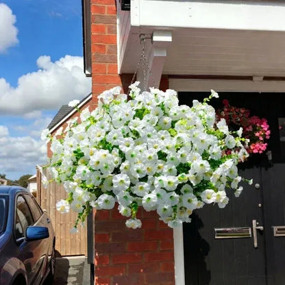 Bouquet de pétunias artificiels résistant aux UV