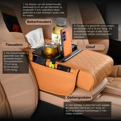Organiseur 5 en 1 pour console centrale de voiture