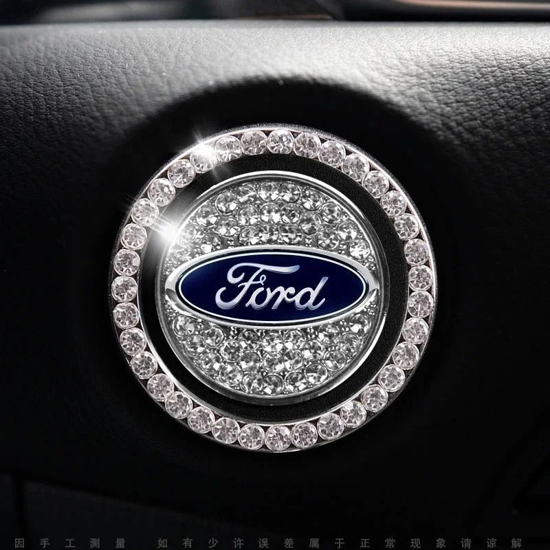 Anneau en strass pour bouton de démarrage de voiture