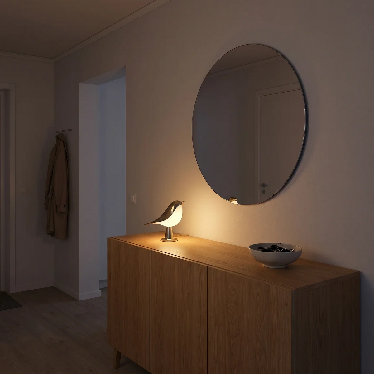 Lampe oiseau sans fil Cora avec variateur tactile