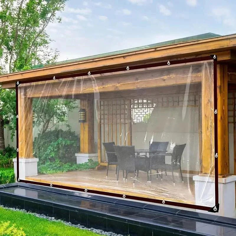 Bâche robuste, transparente, imperméable et isolante