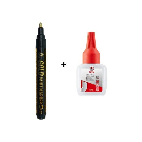 Stylo de restauration doré pour pierre tombale