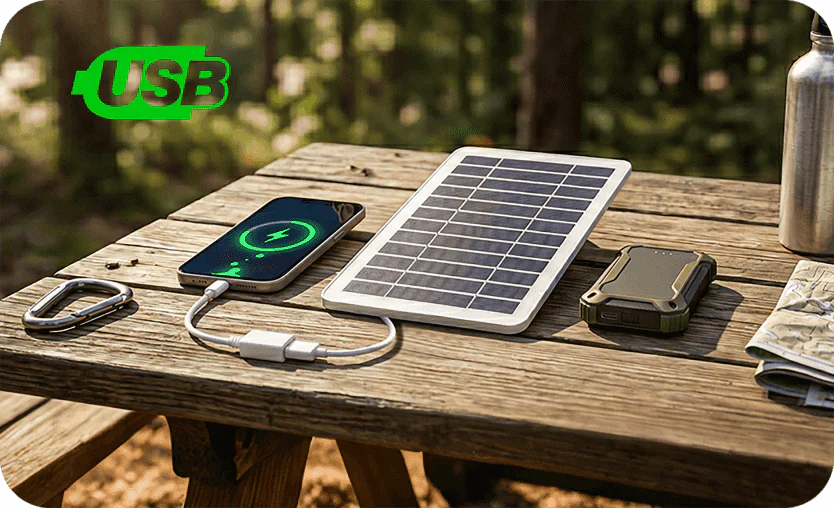 Chargeur solaire portable intelligent
