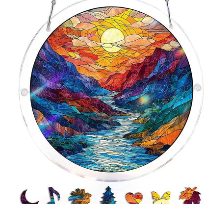 Puzzle Suspendu en Acrylique avec Attrape-Soleil de 83 Pièces