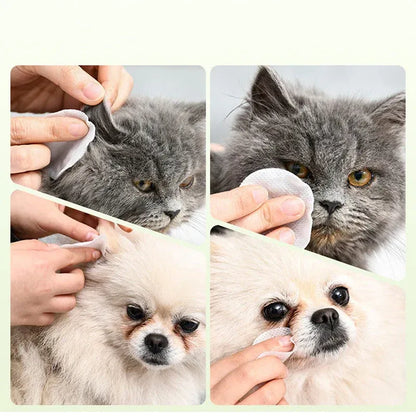 Lingettes sans alcool pour les yeux et les oreilles des animaux
