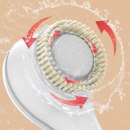 Brosse de bain électrique exfoliante à long manche avec moteur puissant pour un nettoyage en profondeur