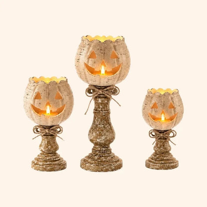 Bougeoir citrouille pour Halloween